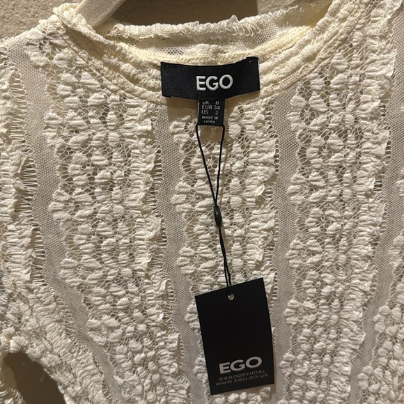 EGO LONG SLEEVE WRAP DRAPE DETAIL MINI BODYCON DRESS - Picture 8 of 9